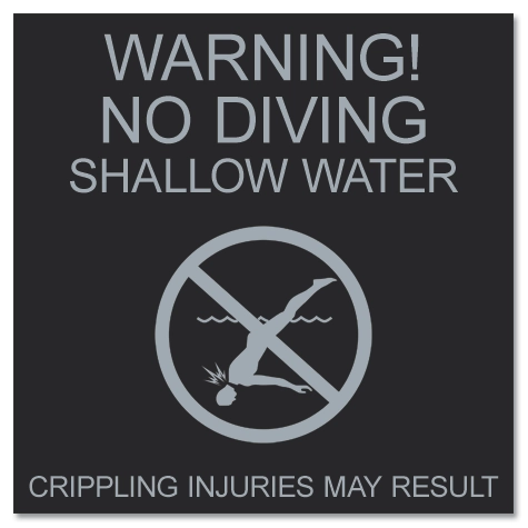 Warning! No Diving Sign
