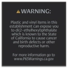 Warning Sign: Plastic and Vinyl -  Celtec Material