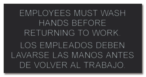 Wash Hands Sign - Bilingual