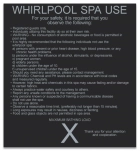 Whirlpool Spa Use Sign