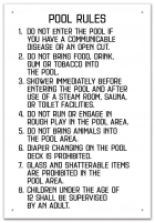 Wisconsin Pool Rules Sign