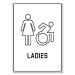 Women Sign w/Female & Dynamic ISA Symbols (Back of House)