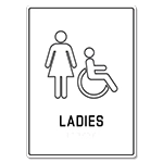 Women Sign w/Female & ISA Symbols (Back of House)