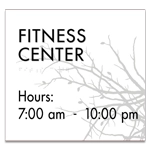 4-Line Room ID Sign w/Hours