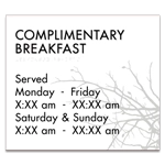 7-Line Room ID Sign w/Hours