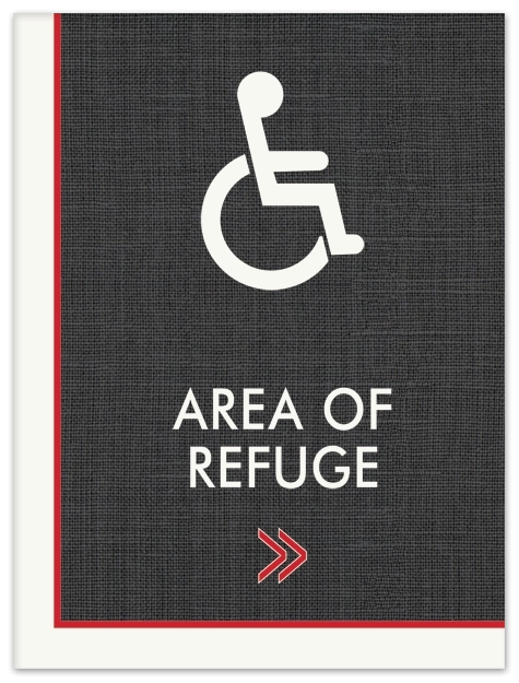 Accessible Direction Sign w/ISA Symbol