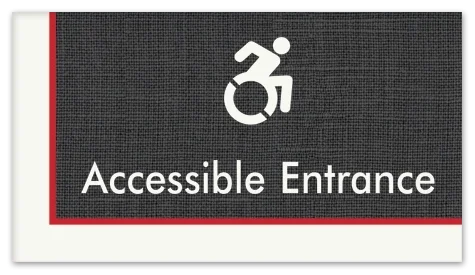 Accessible Entrance Sign w/Dynamic ISA Symbol