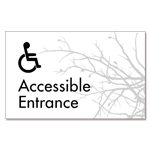 Accessible Entrance Sign w/ISA Symbol
