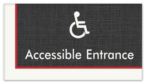 Accessible Entrance Sign w/ISA Symbol