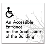 Accessible Entrance Sign w/ISA Symbol