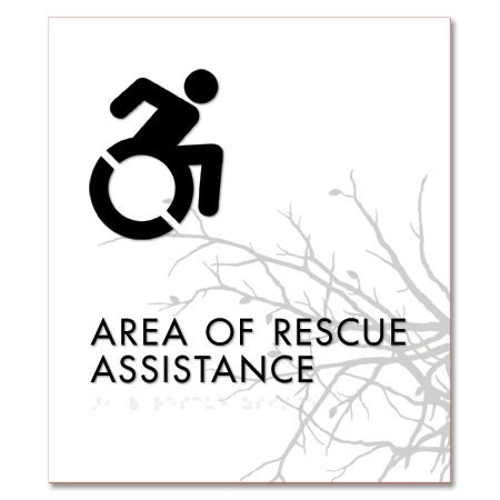 Area of Rescue Assistance Sign - NYC Compliant