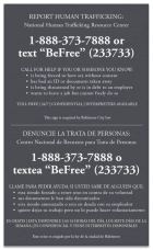 Baltimore, Maryland Large Human Trafficking Notice - Acrylic