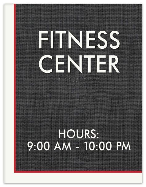 Common Room Sign w/ Hours