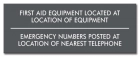 Delaware First Aid and Emergency Phone Location Sign