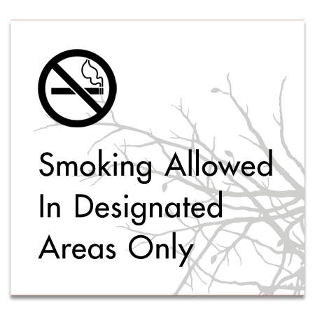 Designated Smoking Area Sign
