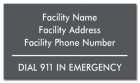 Emergency Dial 911 Pool Sign