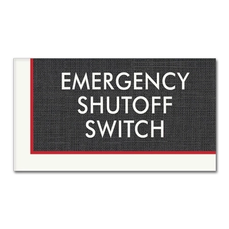 Emergency Shutoff Switch Sign