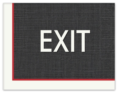 'Exit' Egress Sign - CA Compliant