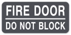 Fire Door - Do Not Block Label - 4 Pack