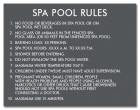 Florida Spa Pool Rules Sign