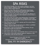 Georgia Spa Risks Sign