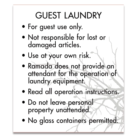Guest Laundry Rules