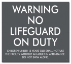 Idaho No Lifeguard Warning Sign