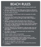Illinois Beach Rules Sign