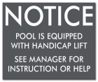 Illinois Handicap Lift Pool/Spa Sign