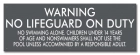 Indiana No Lifeguard on Duty Sign