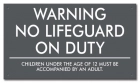 Iowa No Lifeguard On Duty Sign