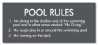 Iowa Pool Rules Sign