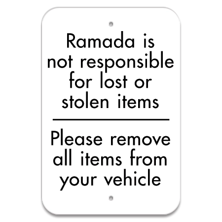 Lost or Stolen Items Sign