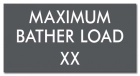 MAHC Maximum Bather Load Sign