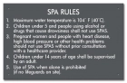 MAHC Spa Rules Sign
