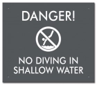 Maryland No Diving Shallow Water Sign