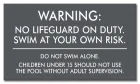 Maryland No Lifeguard on Duty Sign