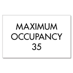 Maximum Occupancy Sign