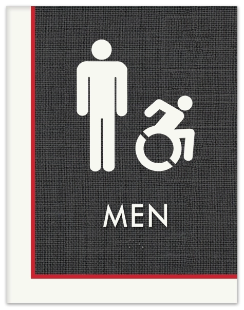 Men Sign w/Male & Dynamic ISA Symbols
