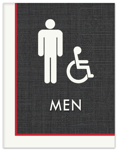 Men Sign w/Male & ISA Symbols