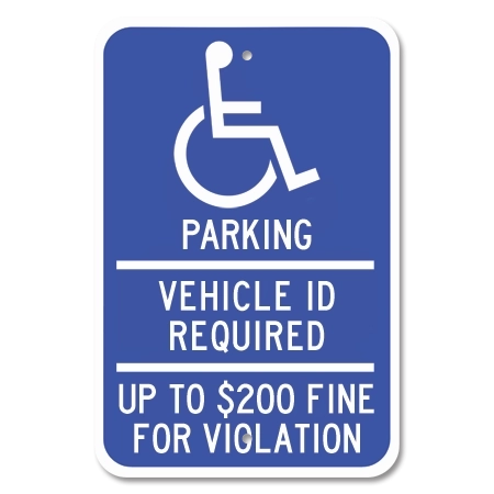Minnesota - ISA Symbol, Parking, Vehicle ID Required Sign