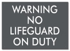 Missouri No Lifeguard Sign
