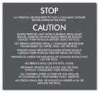 Mobile County, Alabama Pool Safety Rules Sign