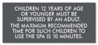 Nevada Children Under 12 Spa Rules Sign
