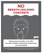 New York City No Breath-Holding Contests Sign