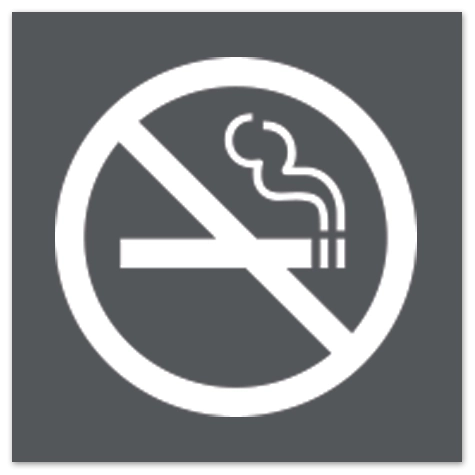 No Smoking Symbol Vinyl Decal - 50 Pack