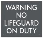 North Carolina No Lifeguard Sign for Wading Pools