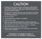 North Carolina Spa Rules Sign