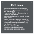 Ontario Canada Pool Rules Sign