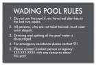 Oregon Wading Pool Rules Sign
